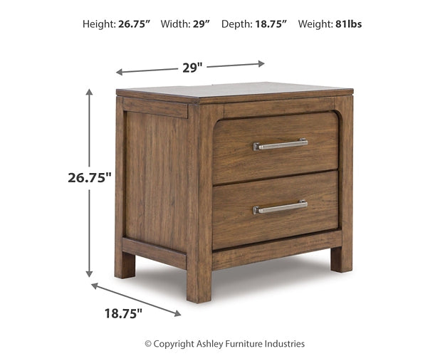 Cabalynn California King Panel Bed with Dresser and Nightstand