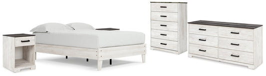 Ashley Express - Shawburn Full Platform Bed with Dresser, Chest and 2 Nightstands