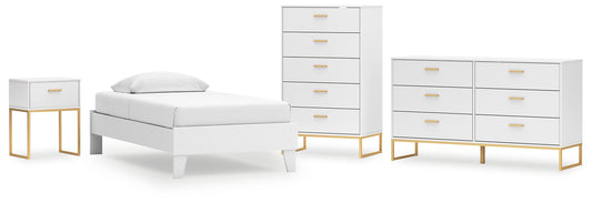 Ashley Express - Socalle Twin Platform Bed with Dresser, Chest and Nightstand