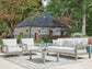 Hurley Park Outdoor Sofa and 2 Chairs with Coffee Table