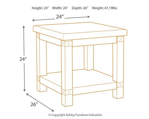 Carynhurst Coffee Table with 2 End Tables